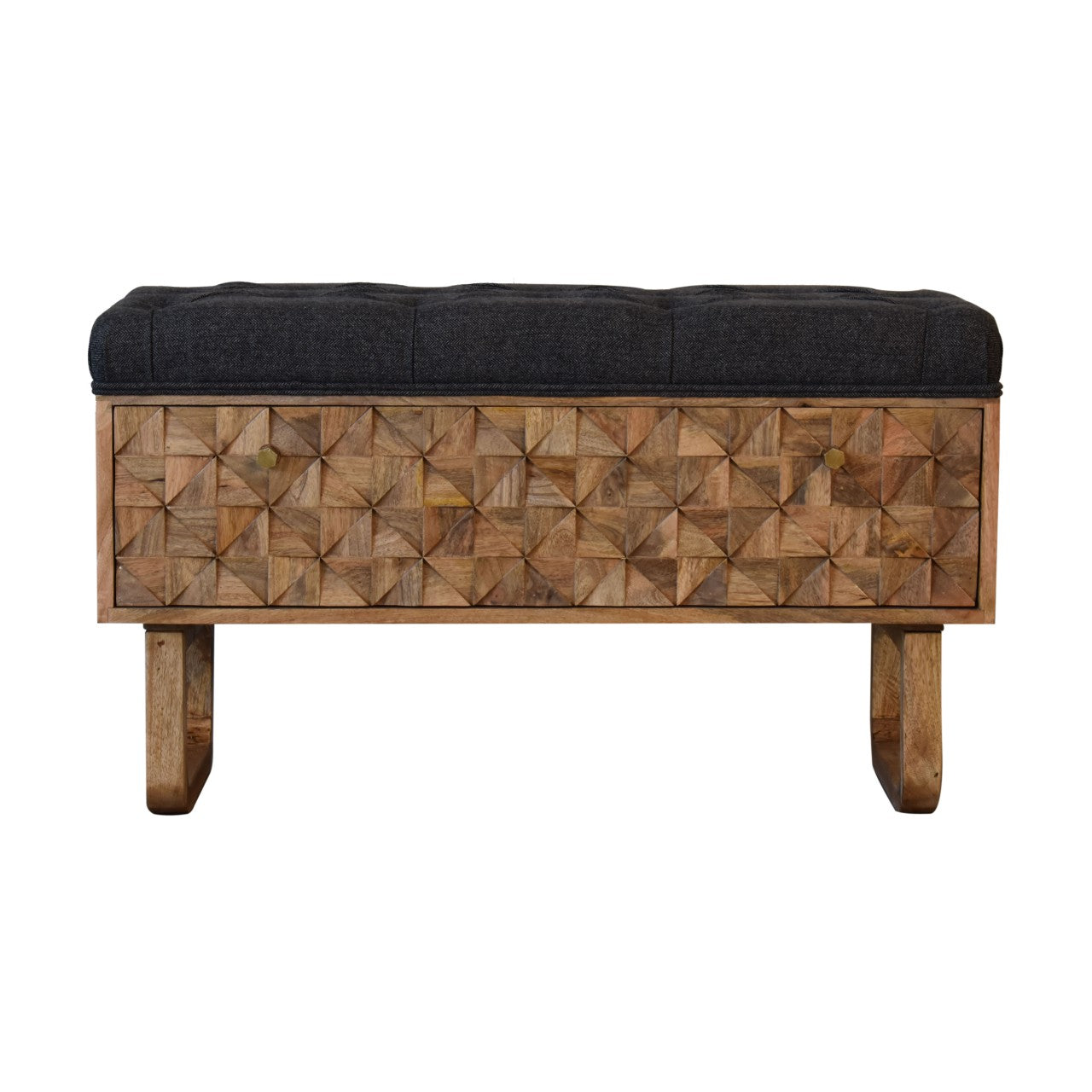 'U' Black Tweed Diamond Bench