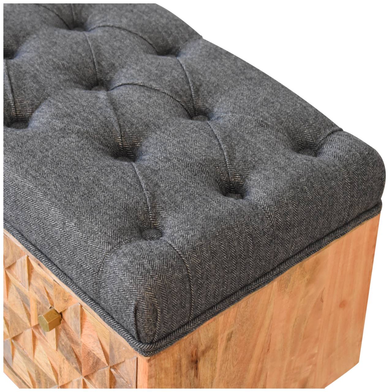 'U' Black Tweed Diamond Bench