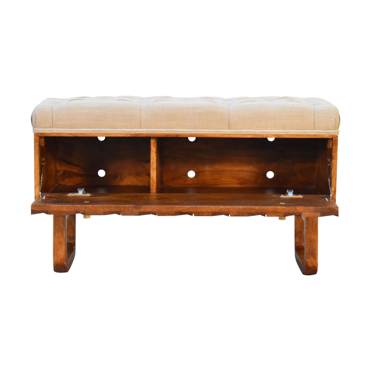 'U' Chestnut Diamond Bench