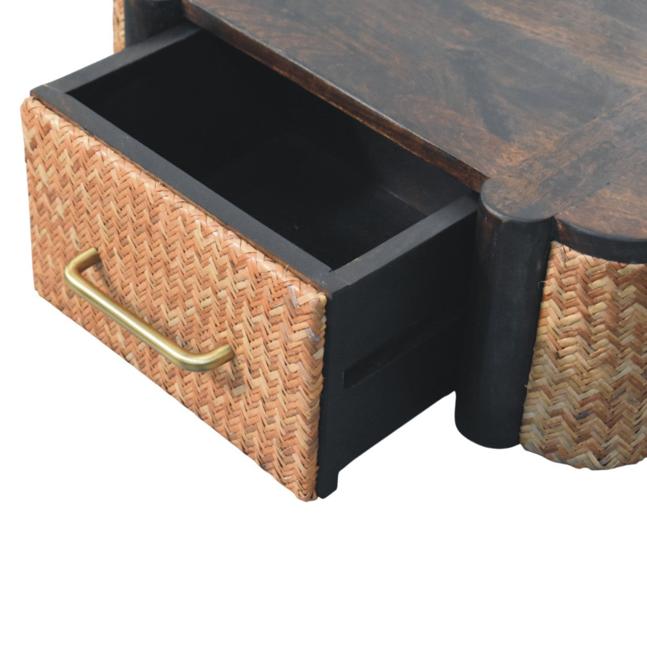 Rattan Curve Wall-Mounted Drawer