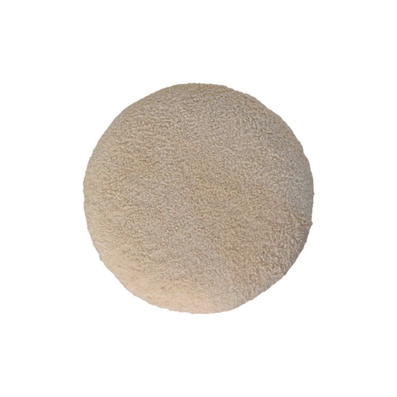 Boucle Teak Accent Stool