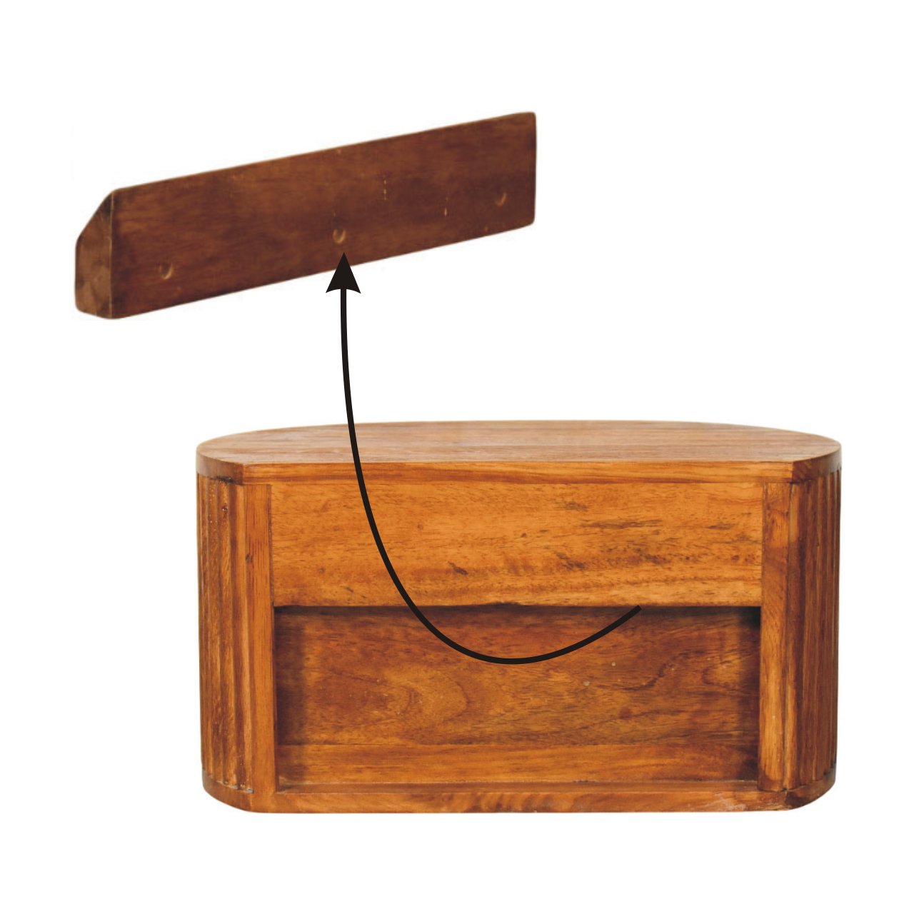 Oval Wall Nightstand