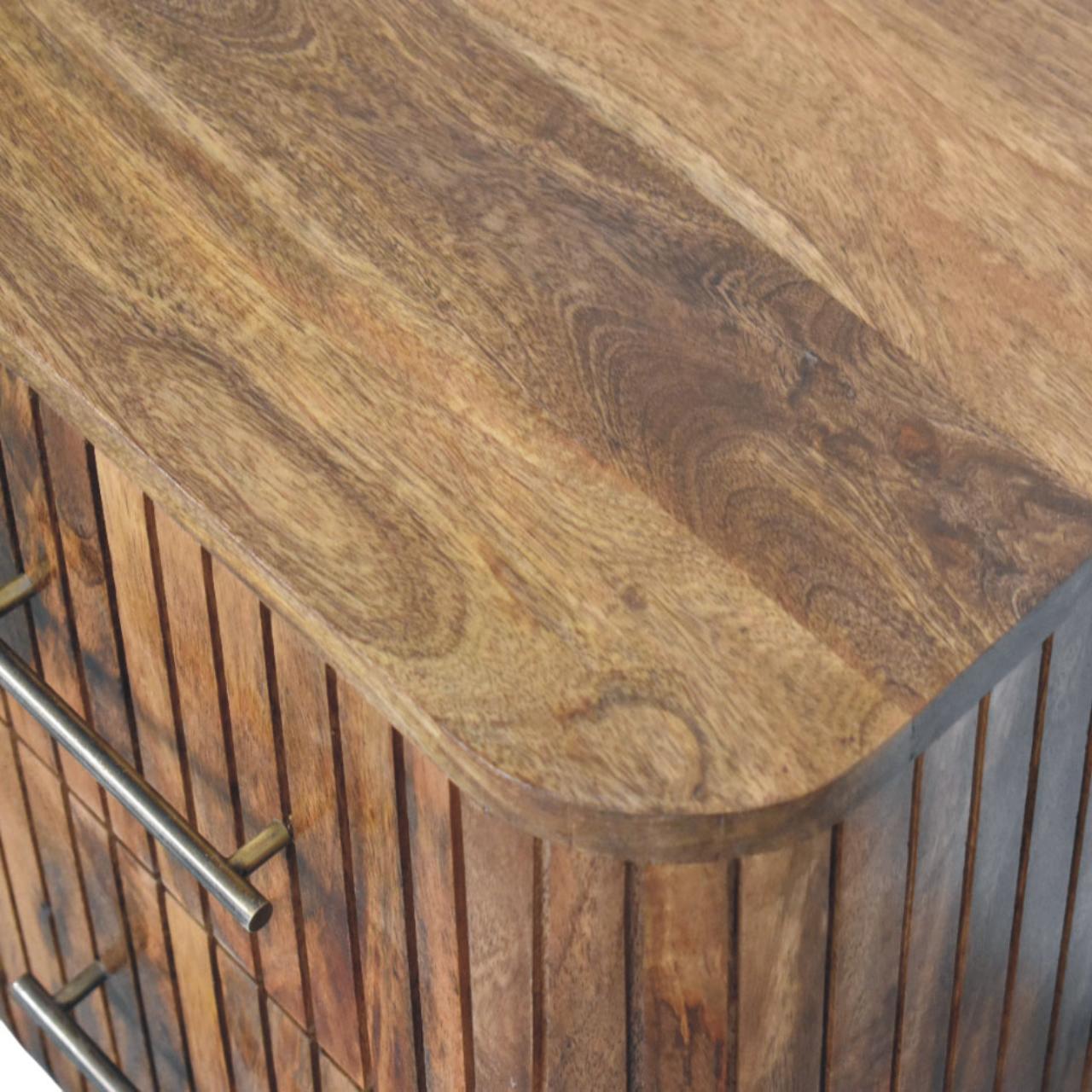 Fluted Bedside with Drawers